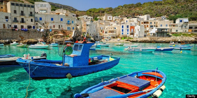 Egadi Islands in Mediterranean Sea west of Sicily.