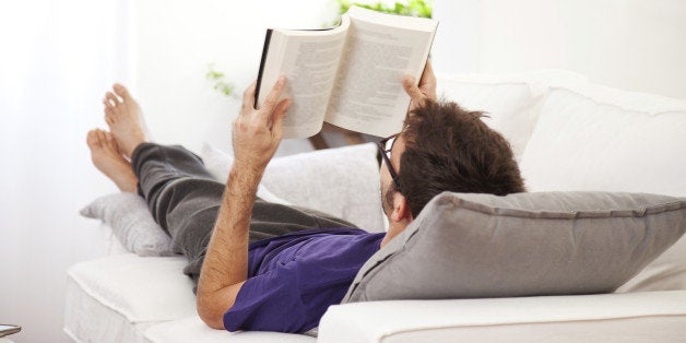 Man relaxing at home