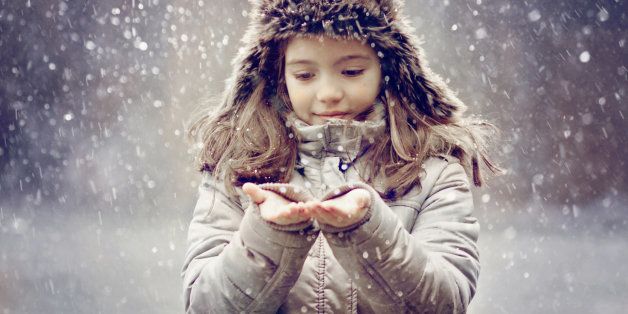 Child and snow