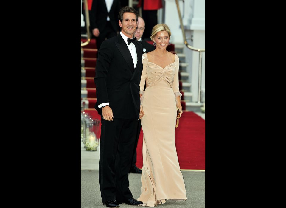 Crown Prince Pavlos of Greece and Crown Princess Marie-Chantal of Greece in Louis Vuitton