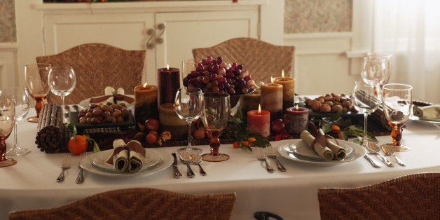 Holiday table setting