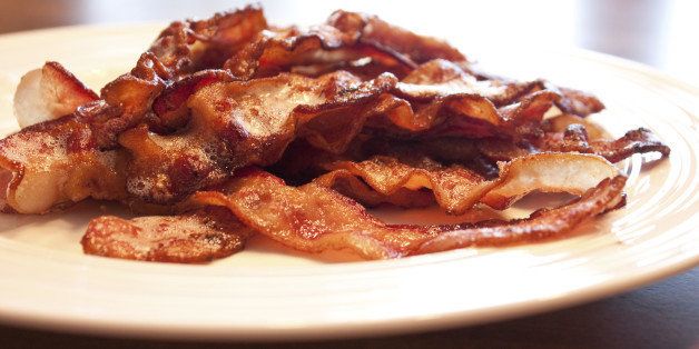 Fresh homemade bacon