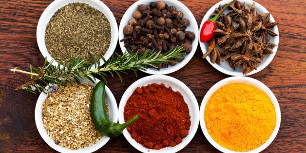 Cropped shot of an assortment of colorful spices