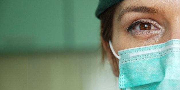 female surgeon closeup in hospital