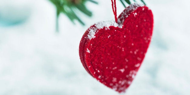 Heart-shaped Christmas ornament