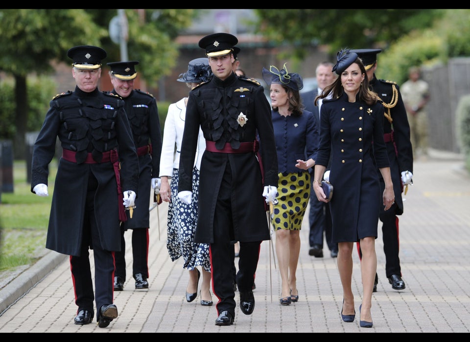 Being escorted by Major General William Cubitt (L), General Officer Commanding London District