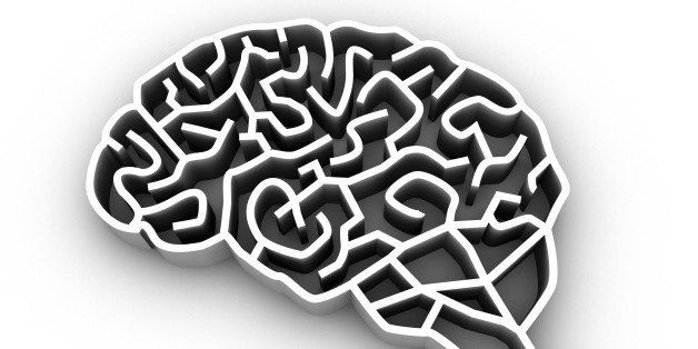 Brain complexity. Conceptual computer artwork of a brain represented as a complex maze. This could represent the complexity of the human brain, and the difficulty of researching brain conditions such as Alzheimer's disease.