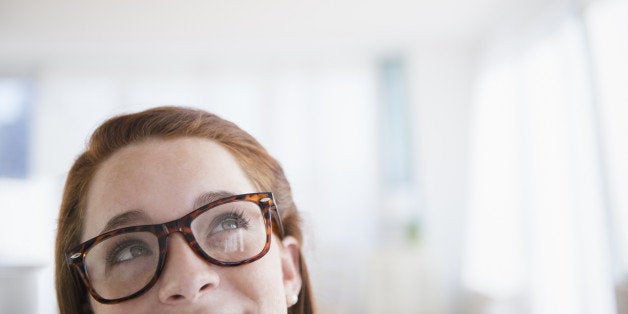 Teenage girl (14-15) wearing glasses