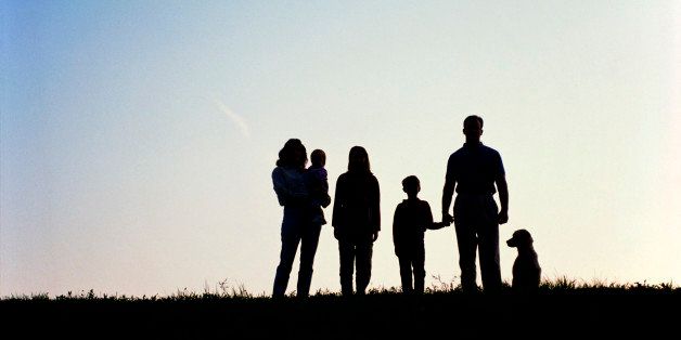 Silhouettes of family