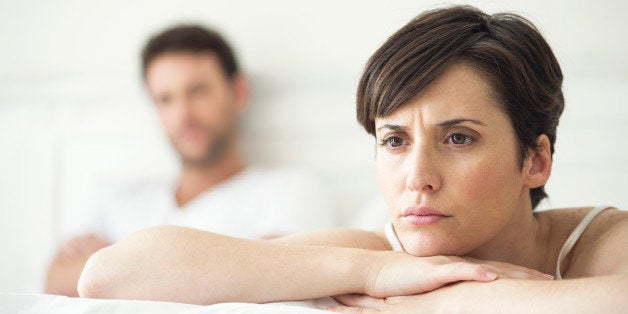 Couple not speaking after disagreement in bed