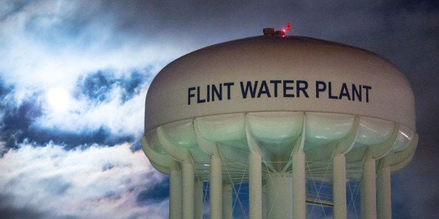 FLINT, MI - JANUARY 23: The City of Flint Water Plant is illuminated by moonlight on January 23, 2016 in Flint, Michigan. A federal state of emergency has been declared in Flint due to dangerous levels of contamination in the water supply. (Photo by Brett Carlsen/Getty Images)