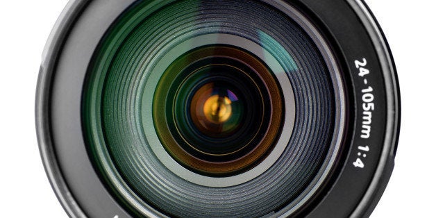 Camera lens close up