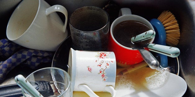 Washing up in a sink