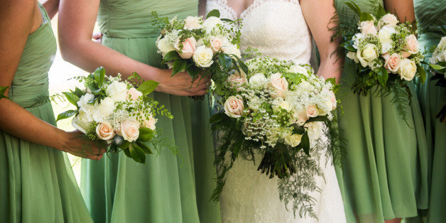 Wedding Dresses with Green Accents