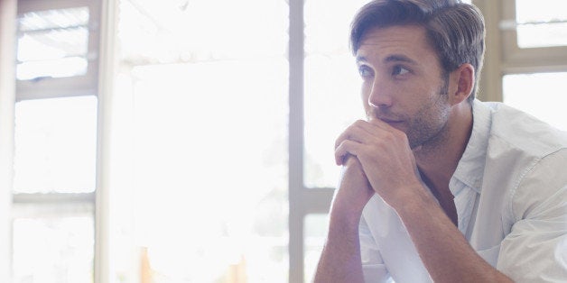 Man sitting at laptop