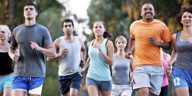 Marathon runners.