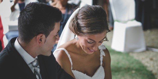 A couple on their wedding