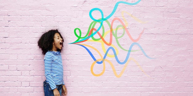 Girl shouting