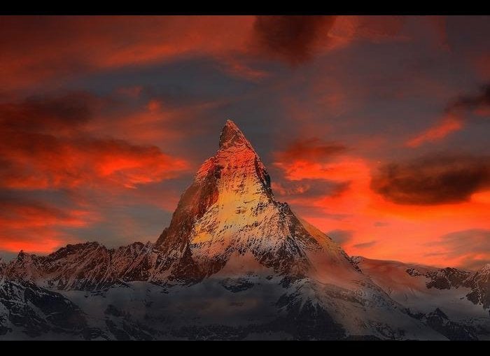 The Matterhorn, Switzerland and Italy