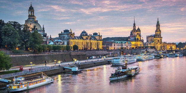 Dresden, Germany above the Elbe River.