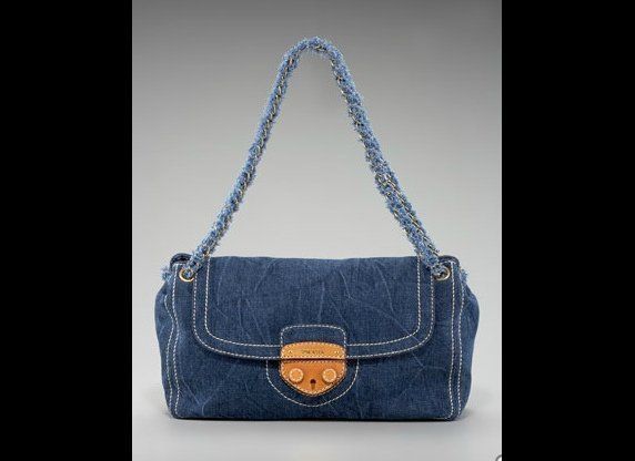 Prada Denim Chain Shoulder Bag, $607