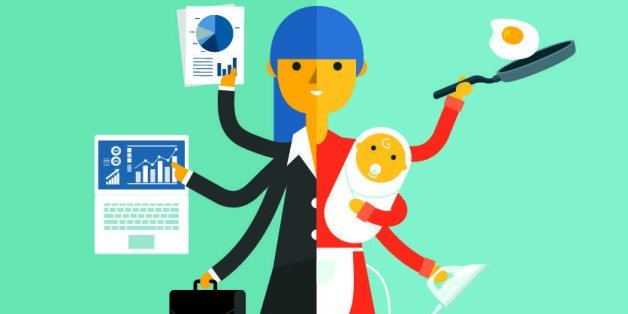 businesswoman and mother, career and motherhood divided