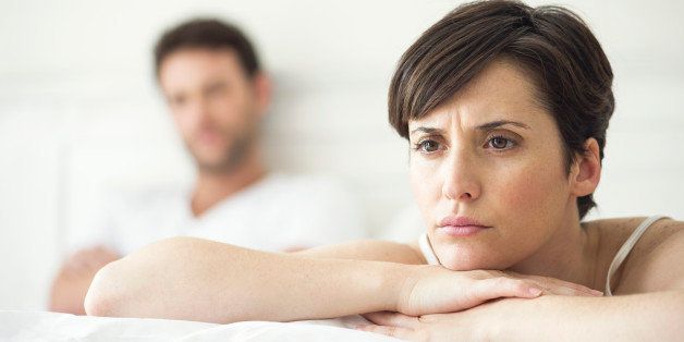 Couple not speaking after disagreement in bed