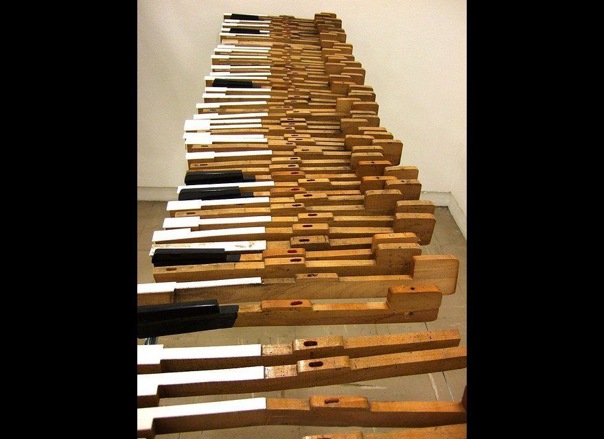 Piano Keys Sculpture