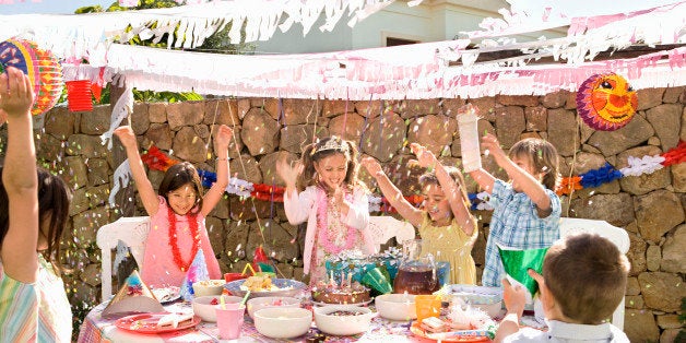 Children at birthday party