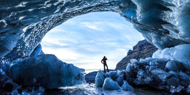 Glacial Ice Cave, Svinafellsjokull glacier, Skaftafell National Park, Iceland