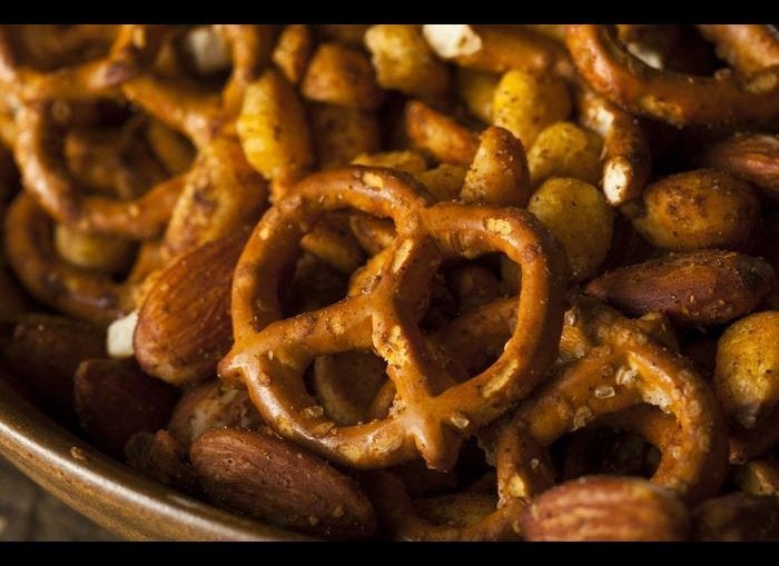 Pretzels and nuts