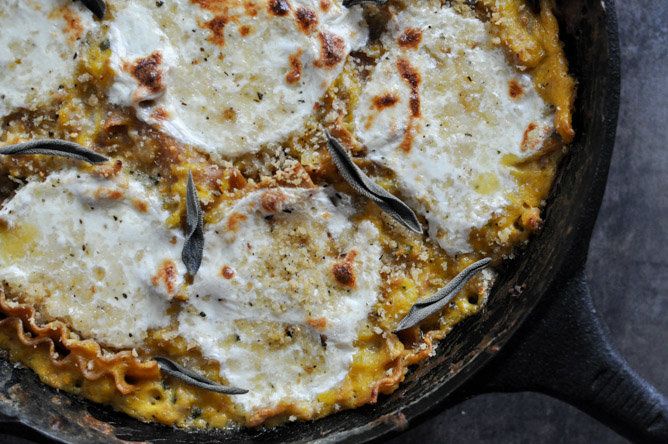 Butternut Squash Skillet Lasagna from How Sweet Eats