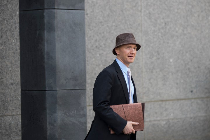 Carter Page arrives at the United States District Court Southern District of New York on April 16, 2018, in New York City.