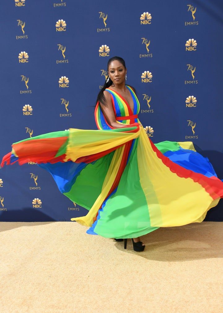 Tiffany Haddish arriving at the 2018 Primetime Emmy Awards on Sept. 17.