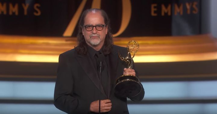 Glenn Weiss accepts his Emmy