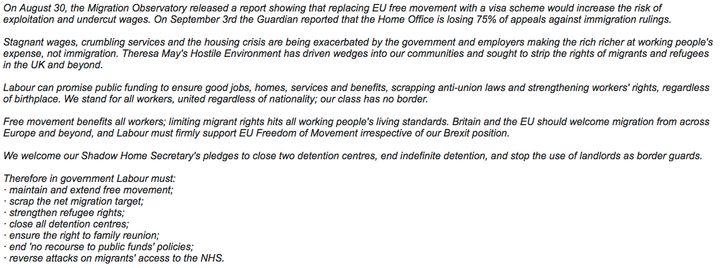 The motion from Stevenage CLP