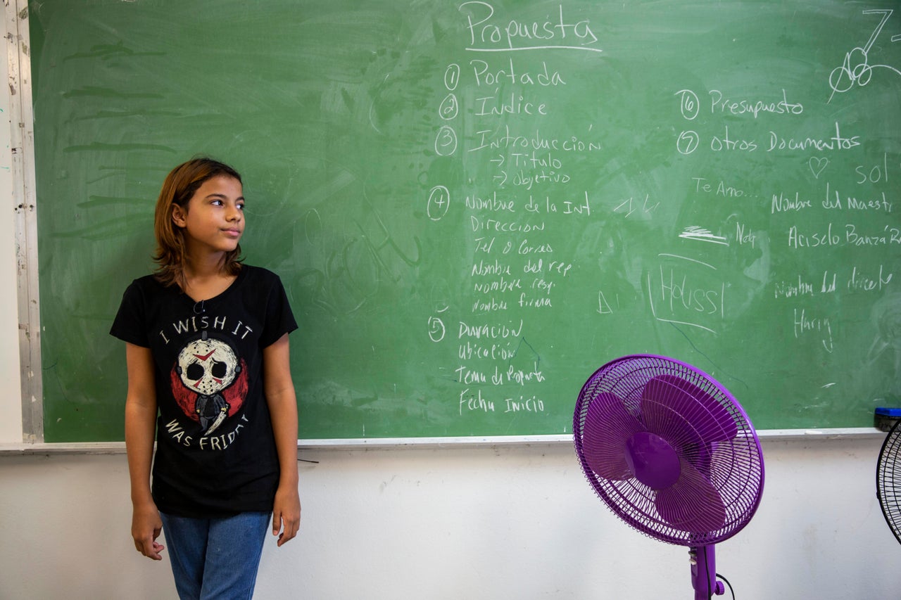 Even before Hurricane Maria hit, Lizxayra Meléndez Trinidad, 12, had been getting help from Román Barranco and the social worker at Inés María Mendoza.