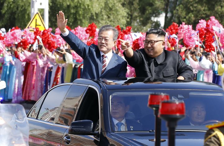 Moon was given a warm welcome by the people of North Korea 