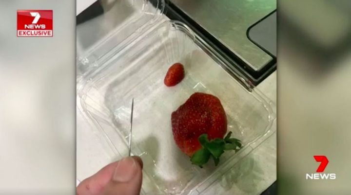 Metal needles have been discovered in punnets of strawberries across Australia.