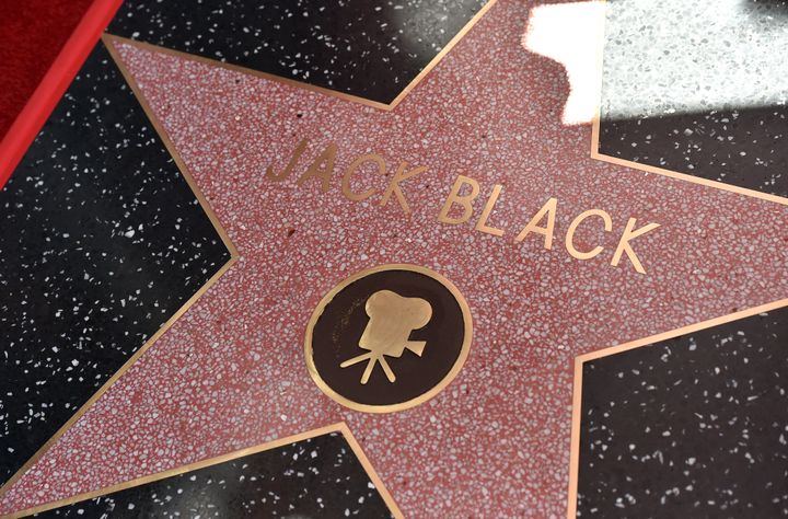 Jack Black's Hollywood star.