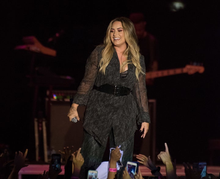 Demi Lovato performs at at her 2018 California Mid-State Fair last concert before entering rehab.