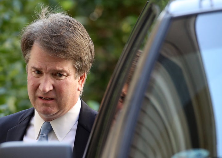 Supreme Court nominee Judge Brett Kavanaugh leaves his home in Chevy Chase, Maryland, on Wednesday.