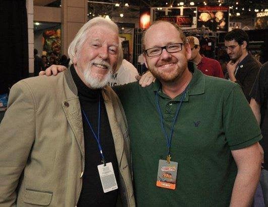 Jamie and Caroll Spinney, the performer for Big Bird and Oscar the Grouch.