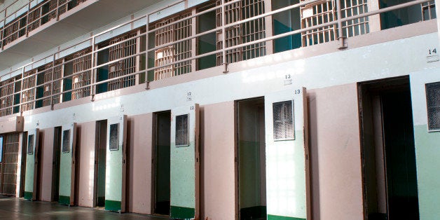 Solitary confinement cells on Alcatraz Island, San Francisco.