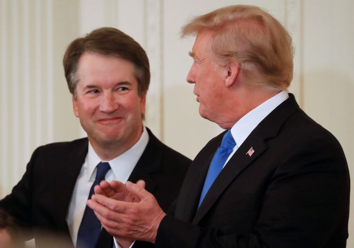 President Donald Trump says he feels "terribly" that his Supreme Court nominee Brett Kavanuagh, who faces an allegation of sexual assault, is "going through this."