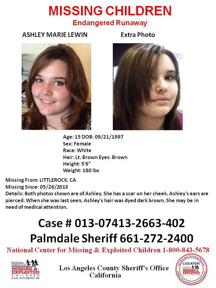 Ashley Marie Lewin Missing
