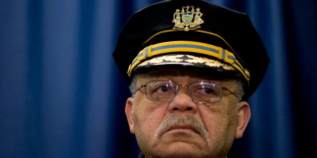 Philadelphia Police Commissioner Charles Ramsey listens during a news conference Monday, March 23, 2015, in Philadelphia. Poor training has left Philadelphia police officers with the mistaken belief that fearing for their lives alone is justification for using deadly force, the Justice Department said Monday in a review of the cityￃﾢￂﾀￂﾙs nearly 400 officer-involved shootings since 2007. (AP Photo/Matt Rourke)