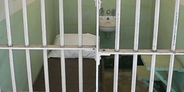 Prison/jail cell with bed inside Alcatraz main building san francisco california