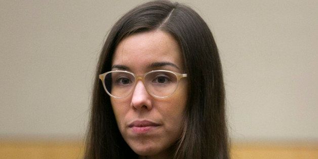 Jodi Arias stands during the sentencing phase of her trial at Maricopa County Superior Court in Phoenix on Wednesday, Dec. 17, 2014. Arias was found guilty of first degree murder in the death of former boyfriend Travis Alexander, but the jury was hung on the penalty phase, life in prison or the death sentence. (AP Photo/The Arizona Republic, David Wallace, Pool)