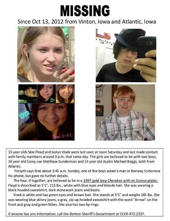 Missing Iowa Teens